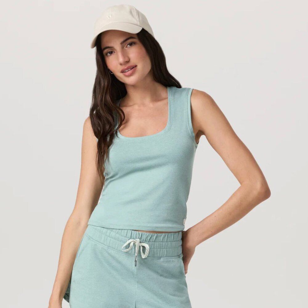 NWOT Vuori Sea Spray Heather Halo Scoop Tank (Size S)